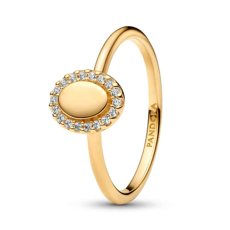 Pandora 163800C01 Damenring Oval Goldfarben