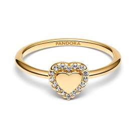 Pandora 163801C01 Women's Ring Heart Gold Tone