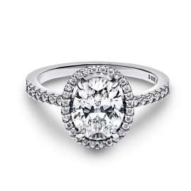 Pandora 193777C01 Women's Silver Ring Oval Sparkling Halo