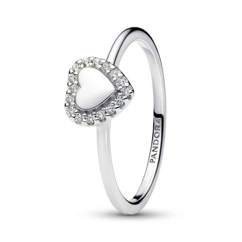 Pandora 193801C01 Damen-Ring Herz Silber