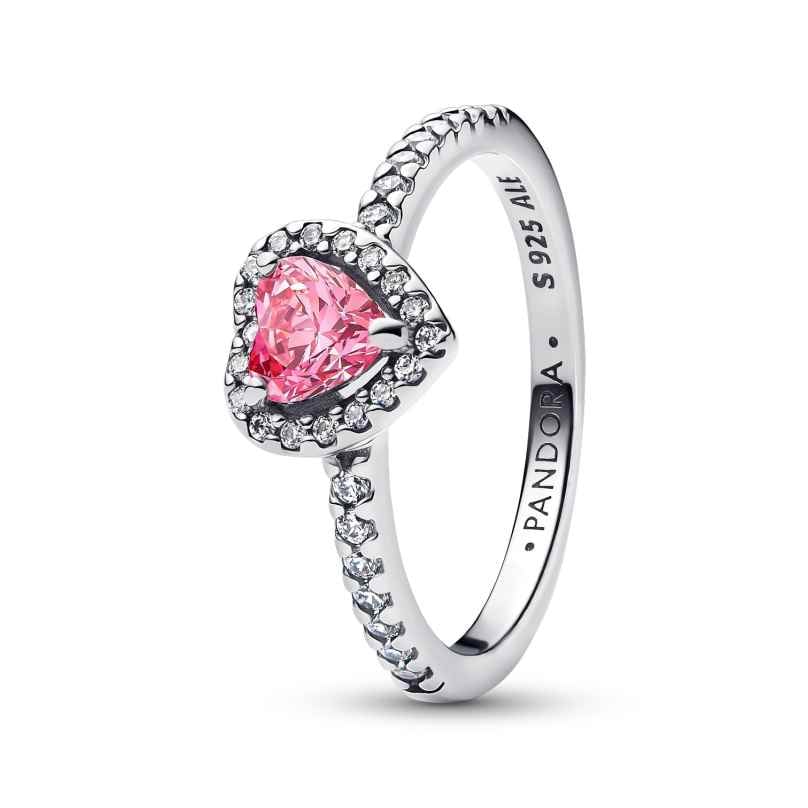 Pandora 198421C03 Damenring Erhabenes Herz Pink