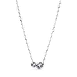 Pandora 393776C01-45 Damen-Halskette Umarmender Heiligenschein Silber