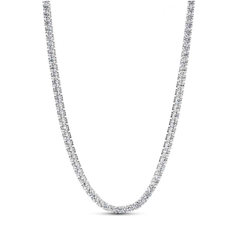 Pandora 393806C01-40 Silver Necklace Tennis Choker