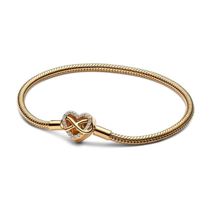 Pandora 563758C01 Damenarmband Funkelndes Unendlichkeits-Herz Goldfarben
