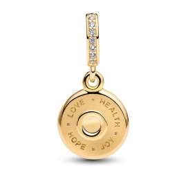 Pandora 763787C01 Charm-Anhänger Geburtstagskuchen Goldfarben