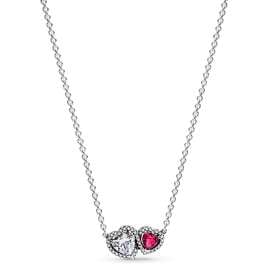 Pandora 28512 Women's Jewellery Set Necklace And Earrings Halo Hearts Two Tone