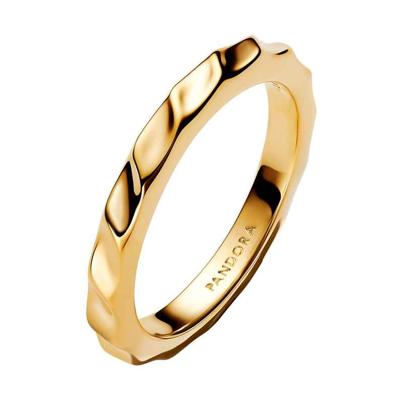 Pandora 163885C00 Damen-Bandring Wellig Goldfarben
