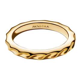 Pandora 163885C00 Damen-Bandring Wellig Goldfarben
