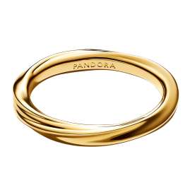 Pandora 163888C00 Ladies' Ring Twisted Gold Tone