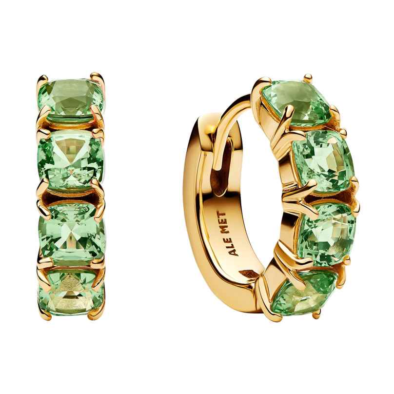 Pandora 263851C01 Ladies' Hoop Earrings Green Gold Tone 5700303186368