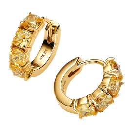 Pandora 263851C02 Damen-Ohrringe Creolen Goldfarben Gelb
