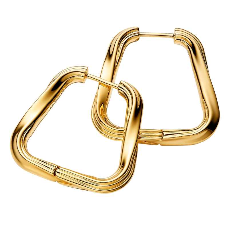 Pandora 263876C00 Damen-Creolen Gedrehtes Dreieck Groß Goldfarben 5700303194516