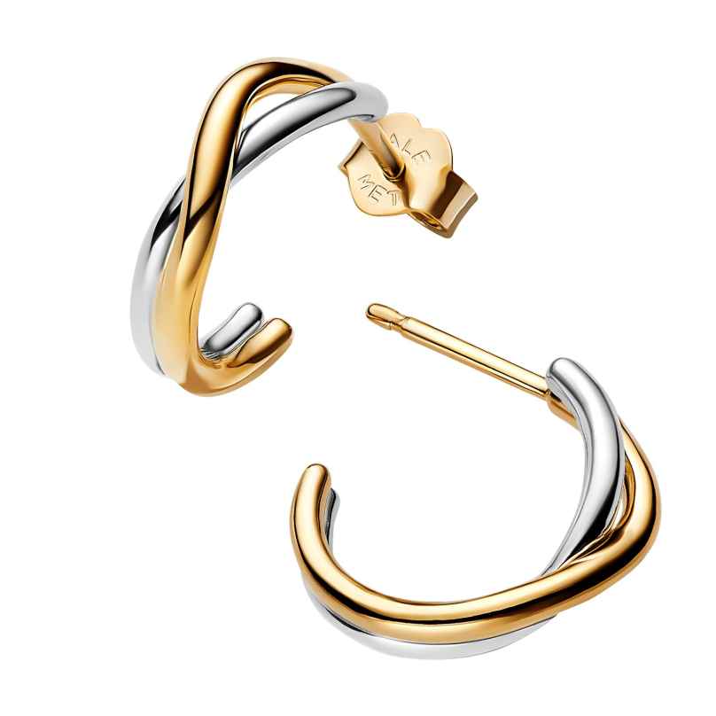 Pandora 263880C00 Damen-Ohrringe Steck-Creolen Zweifarbig 5700303194523