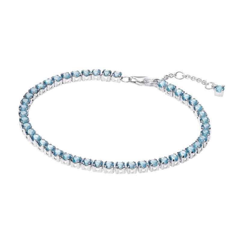 Pandora 591469C03 Damen-Tennisarmband Hellblau Silber