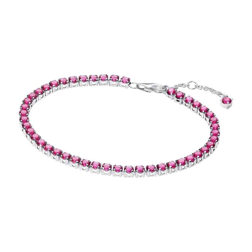 Pandora 591469C04 Ladies' Tennis Bracelet Pink Silver