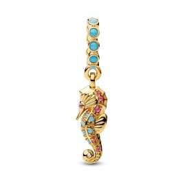 Pandora 763895C01 Dangle Charm Seahorse Gold Tone