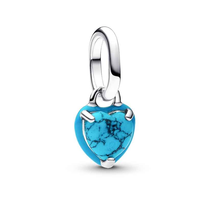 Pandora 793827C01 Mini Charm-Anhänger Silber Herz Türkis 5700303193168