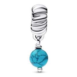 Pandora 793901C01 Dangle Charm Silver Turquoise