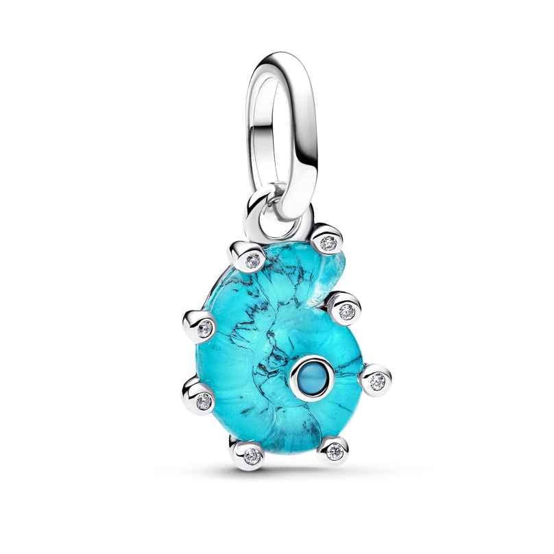 Pandora 793900C01 Silber Charm-Anhänger Blaue Muranoglas Meeresschnecke 5700303194998