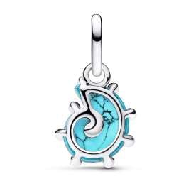 Pandora 793900C01 Silver Charm Dangle Blue Murano Glass Sea Snail