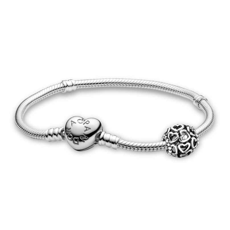 Pandora 28926 Gift Set Ladies' Bracelet Silver Hearts