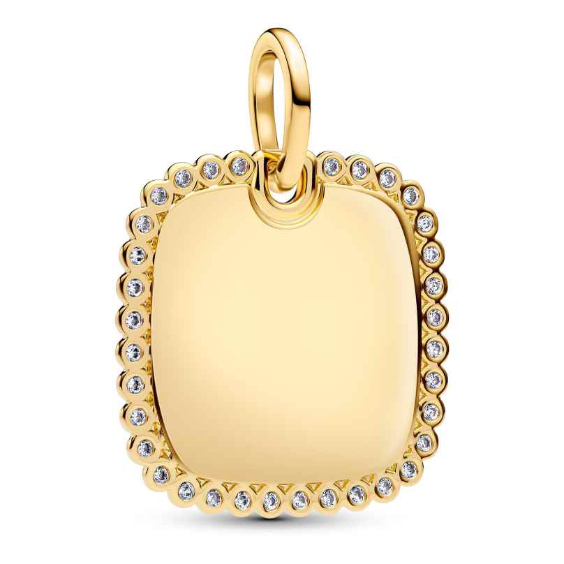 Pandora 364009C01 Anhänger Goldfarben Eckige Gravurplatte 5700303219158