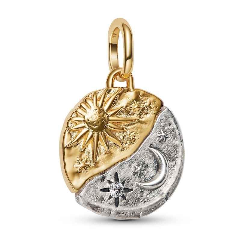 Pandora 763977C01 Medaillon Anhänger Zweifarbig Sonne und Mond 5700303210872