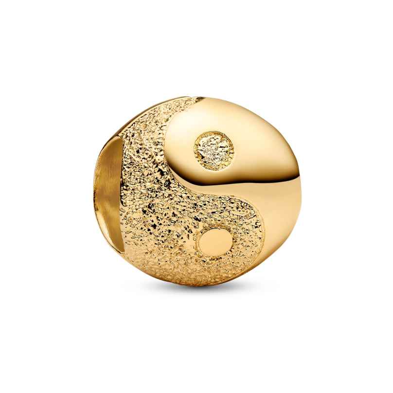 Pandora 764045C00 Gold Tone Charm Textured Yin and Yang Mini 5700303218861