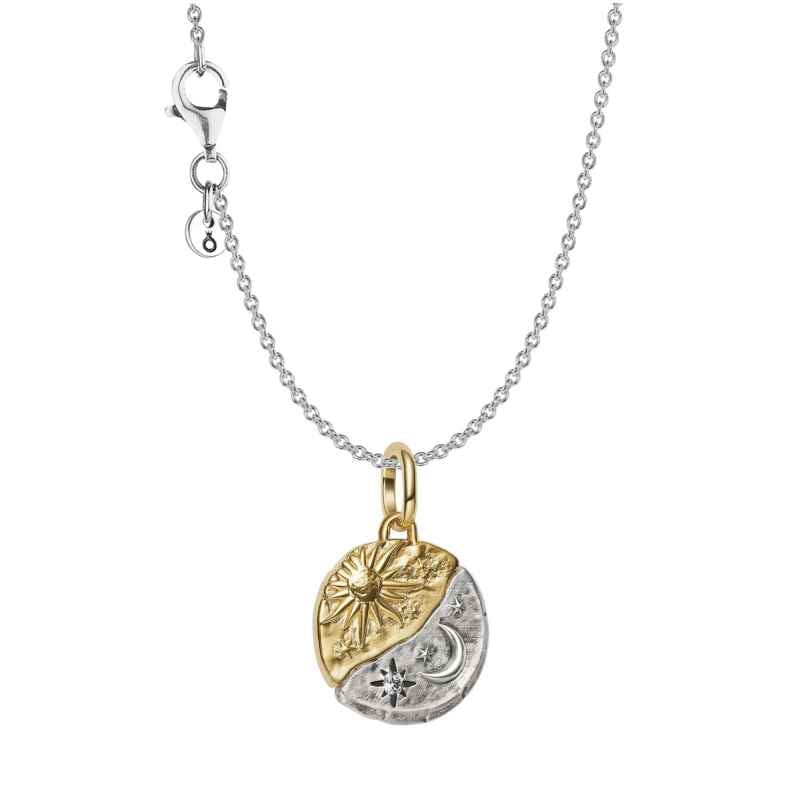 Pandora 21016 Damen-Kette Silber Geschenkset Zweifarbig Sonne und Mond 4262551210161