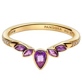 Pandora 164135C01 Women's Ring Disney Frozen Queen Anna Tiara Gold Tone