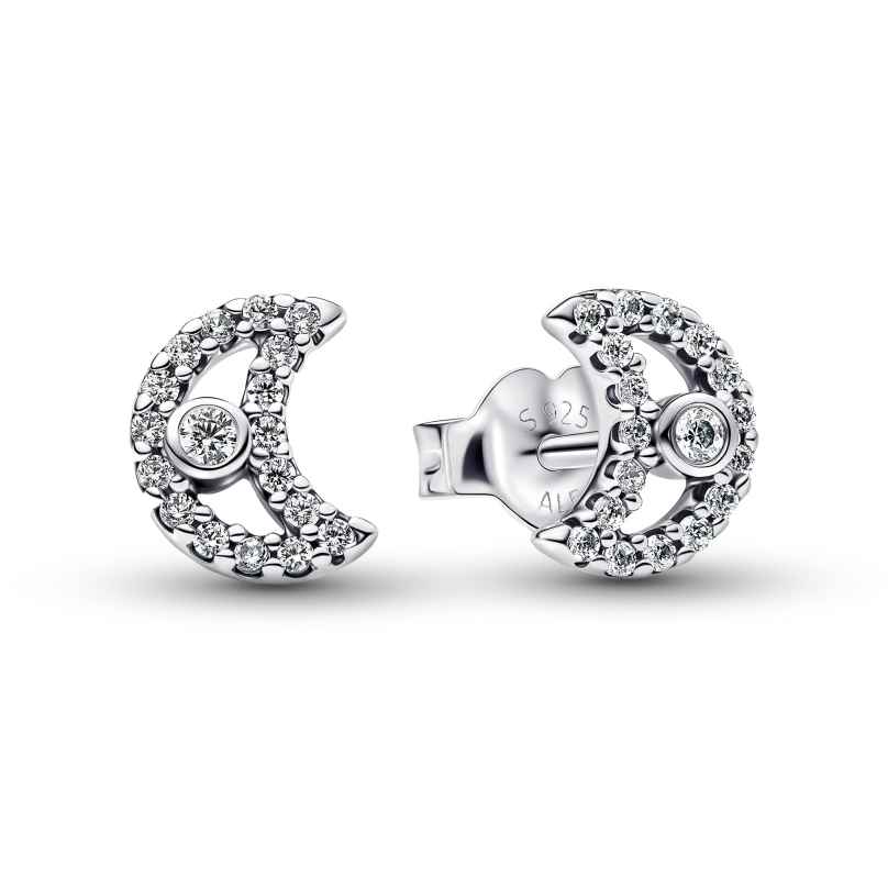 Pandora 294257C01 Damen-Ohrringe Ohrstecker Silber Funkelnder Mond 5700303232096