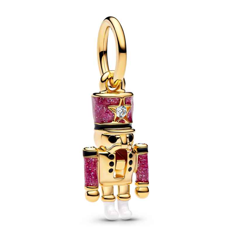 Pandora 763583C01 Charm-Anhänger Beweglicher Nussknacker Goldfarben 5700303230634