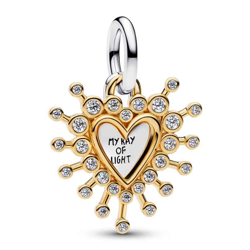 Pandora 764141C01 Charm-Anhänger Strahlendes Herz Zweifarbig 5700303230610