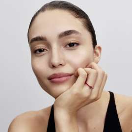 Pandora 193088C05 Ladies' Silver Ring Red Chakra Heart