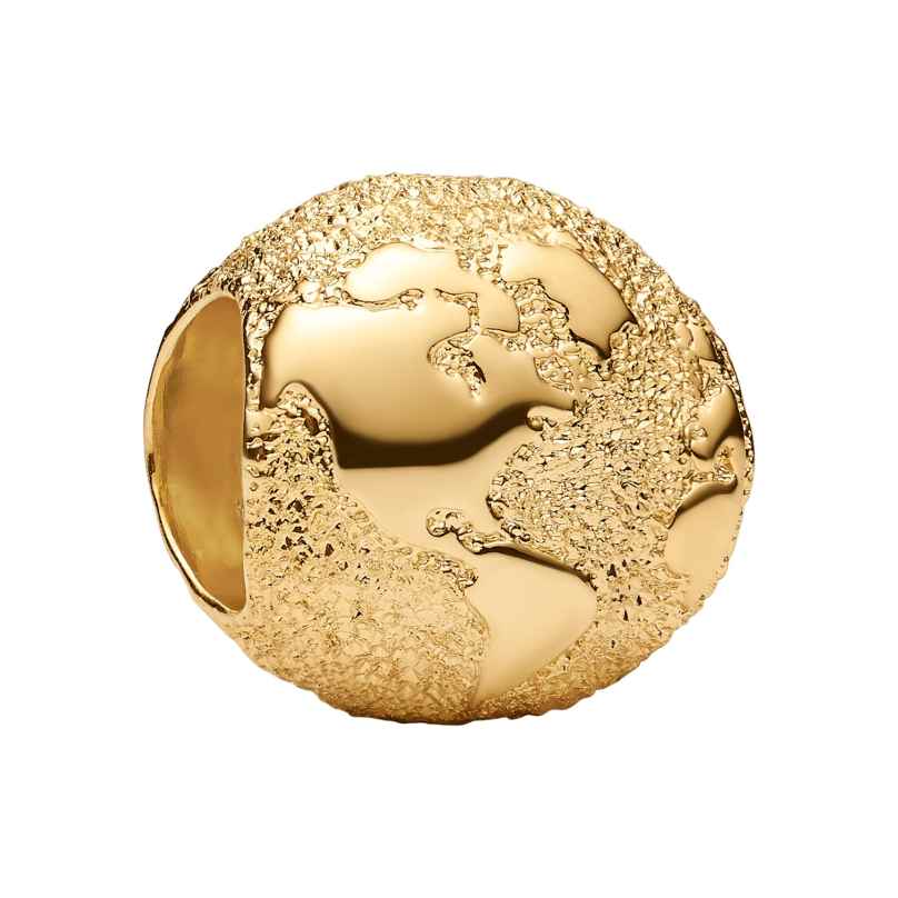 Pandora 764529C00 Charm Strukturierter Globus Mini Goldfarben 5700303251684