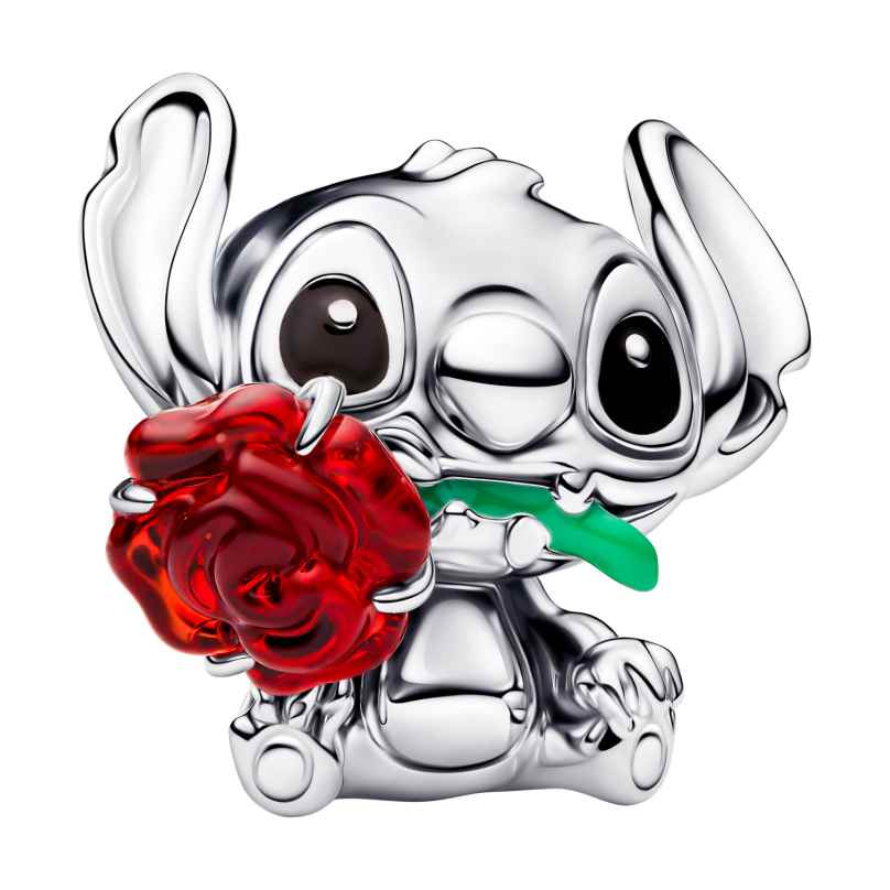 Pandora 794378C01 Silber Charm Disney Stitch mit Rose 5700303249315
