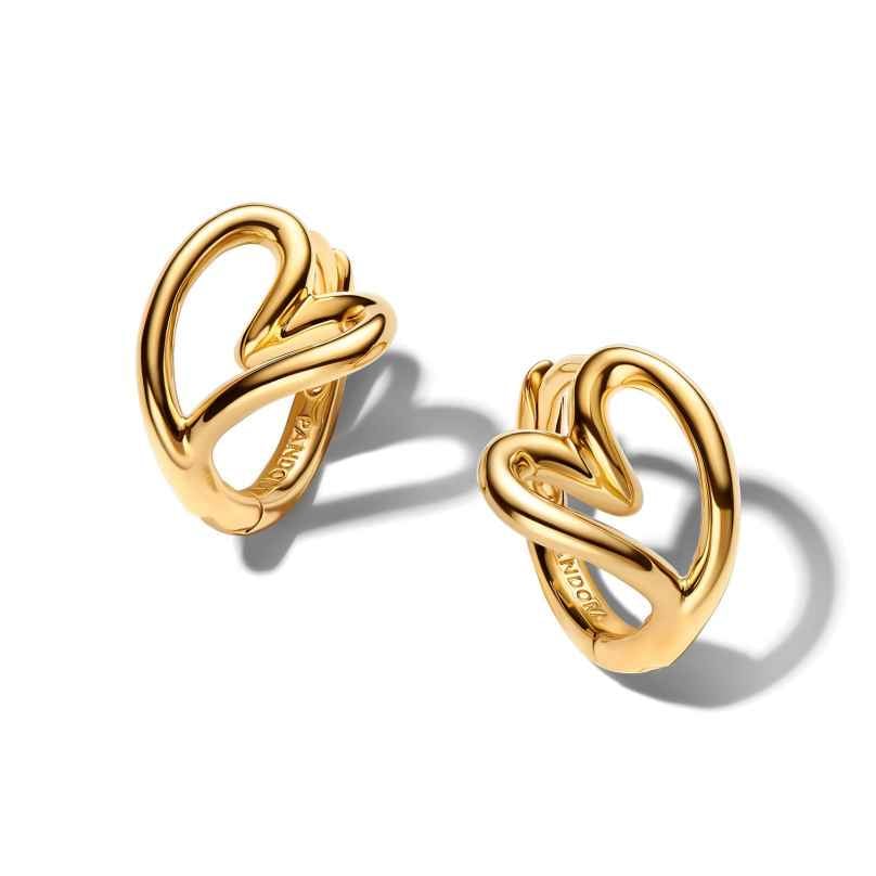 Pandora 264359C00 Damen-Ohrringe Creolen Herz Goldfarben 5700303251097