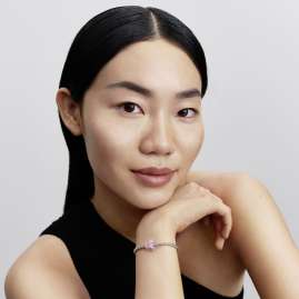 Pandora 794433C01 Silber Charm Rosafarbener Muranoglas Liebeswürfel