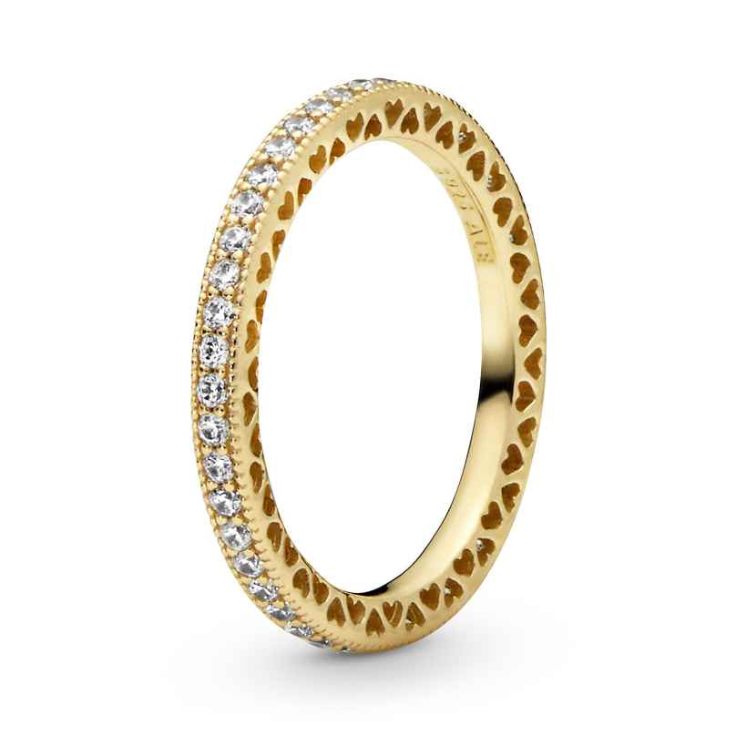 Pandora 168655C01 Damenring Funkeln und Herzen Goldfarben