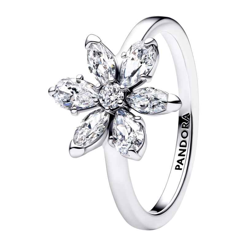 Pandora 193000C02 Damen-Ring Herbarium Funkelnde Blume