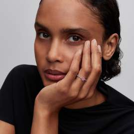 Pandora 194499C02 Silver Ring for Ladies Sparkling Flower Pink