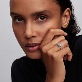 Pandora 194507C01 Damen-Silberring Funkelnder Glücksklee