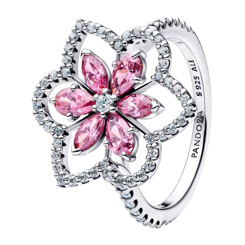 Pandora 194577C01 Silber Cocktailring für Damen Doppelblume