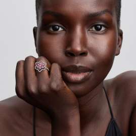 Pandora 194577C01 Silber Cocktailring für Damen Doppelblume