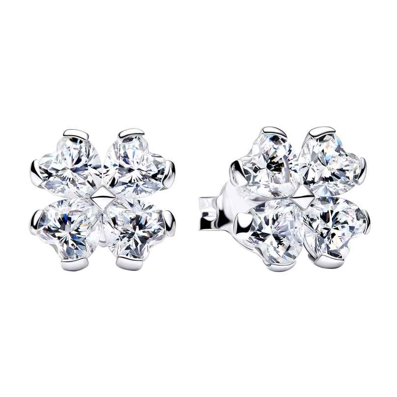 Pandora 294500C01 Ohrstecker für Damen Funkelnder Glücksklee Silber 5700303279893