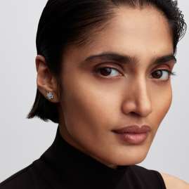 Pandora 294500C01 Ear Studs for Ladies Sparkling Lucky Clover Silver