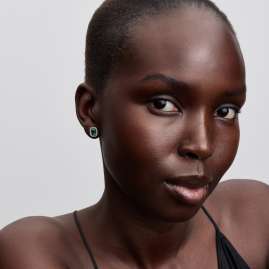 Pandora 294501C01 Damenohrringe Funkelnde Rechteckige Stecker Silber