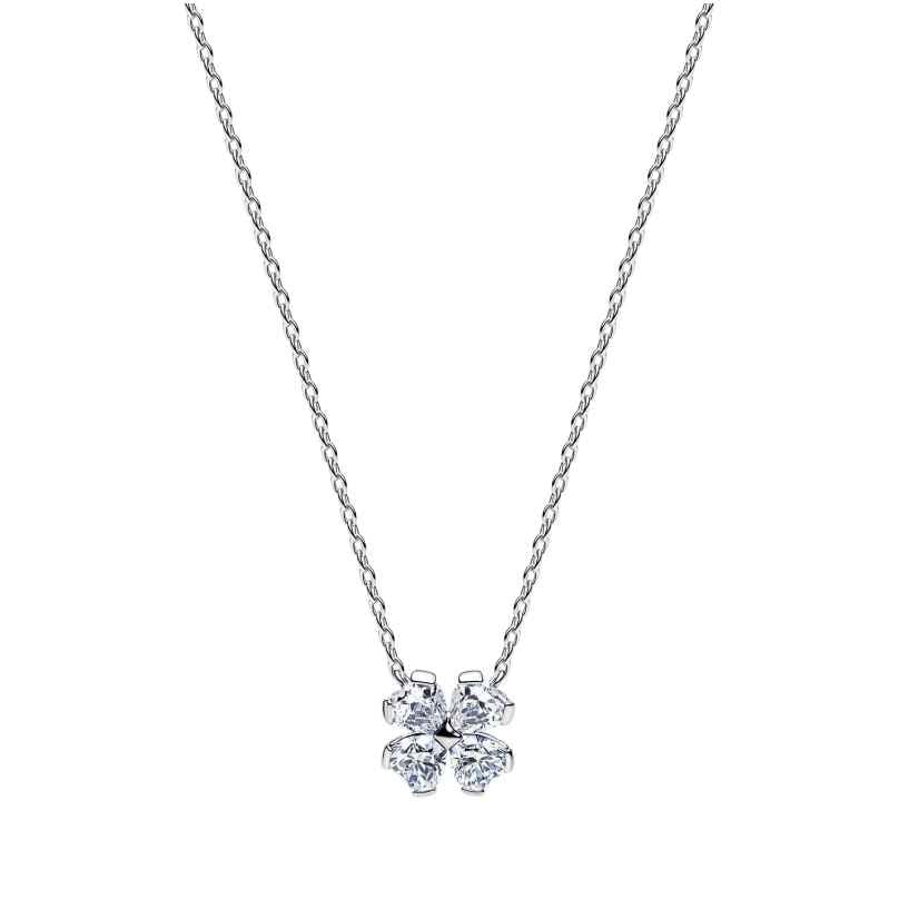 Pandora 394502C01-45 Silver Necklace for Ladies Sparkling Lucky Clover 5700303278216