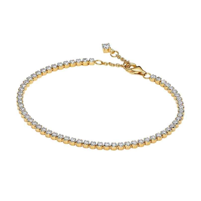 Pandora 563927C01 Women's Tennis Bracelet Gold Tone Cubic Zirconia