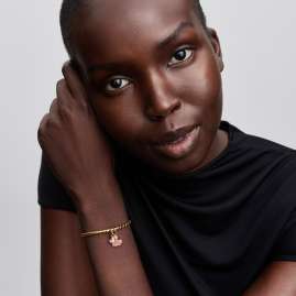 Pandora 763766C01 Dangle Charm Gold Tone Mother and Daughter